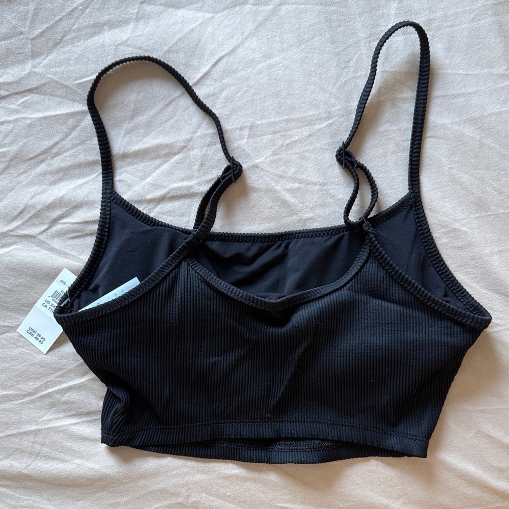 aerie Black Ribbed High-Waist Bikini Set - Picture 5 of 5